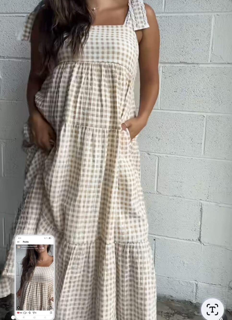 Bates Sisters Boutique Gingham Dress